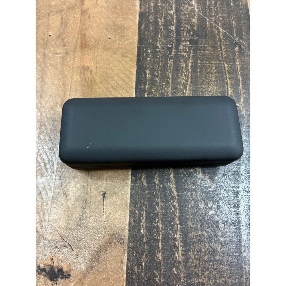 DKNY Black Hard Shell Eyeglass Sunglass Case Matte Logo Clamshell Protector